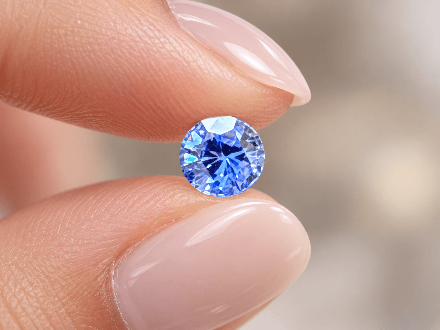 Natural Blue Sapphire - 0.57 ct Vivid Blue Round Faceted Round Cut Ceylon Gemstone from Sri Lanka (LG-318) Natural Blue Sapphire - 0.57 ct Vivid Blue Round Faceted Round Cut Ceylon Gemstone from Sri Lanka (LG-318)