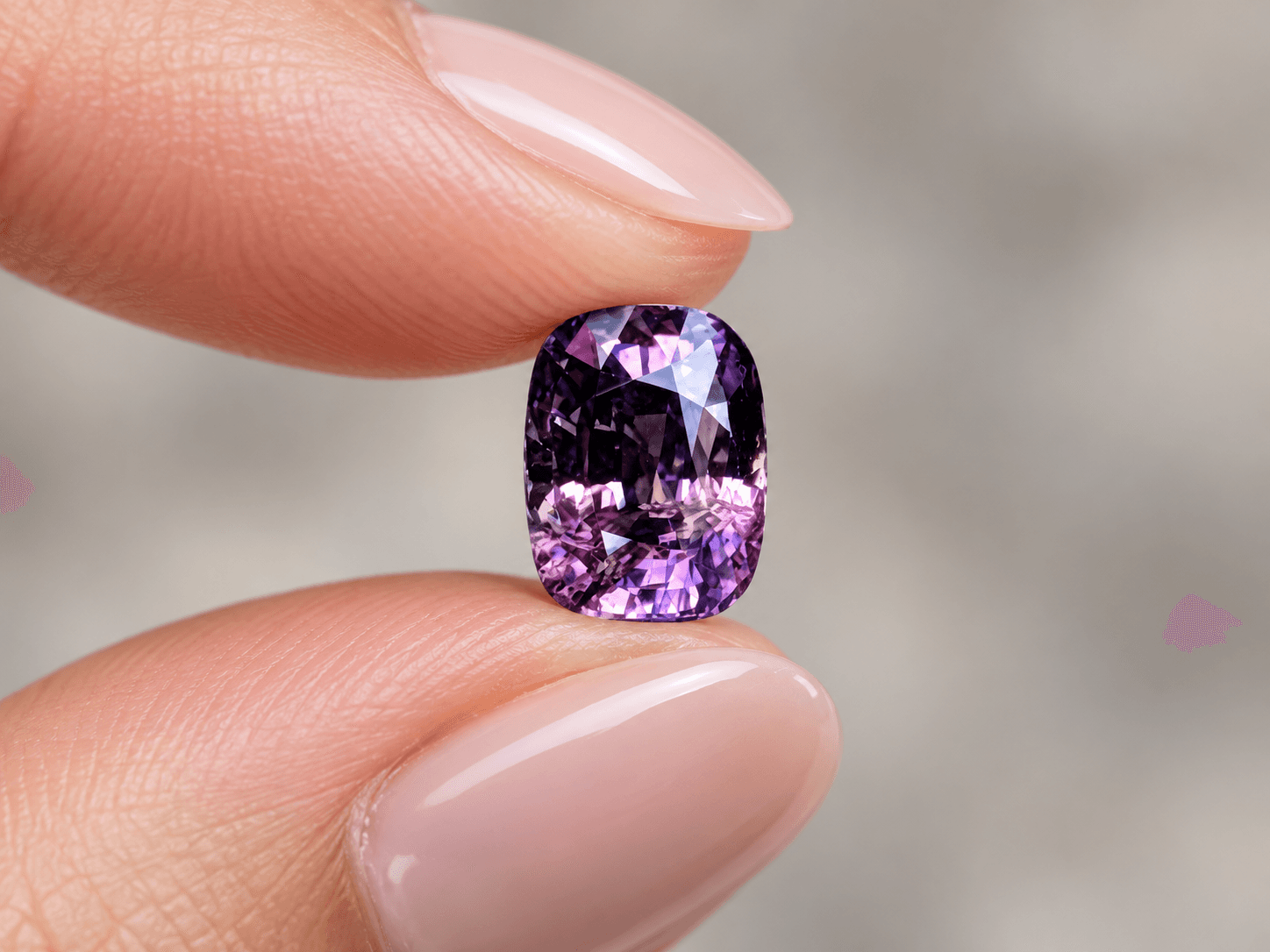 Pink Sapphire - 1.14 ct Pinkish Bronze / Mauve-Purple Cushion Faceted Cushion cut Ceylon Gemstone from Sri Lanka (LG-327) Pink Sapphire - 1.14 ct Pinkish Bronze / Mauve-Purple Cushion Faceted Cushion cut Ceylon Gemstone from Sri Lanka (LG-327)